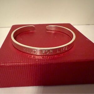 KNIT FOR LIFE NEW BRACELET STERLING SILVER CUFF 19.4g unworn NWOT